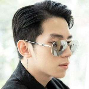 NEW Versace VE2236 1002Z3 Gold Gray Silver Mirrored Polarized Aviator Unisex